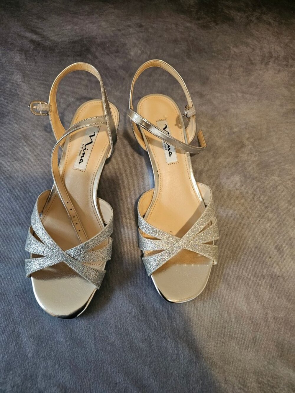 Nina New York Women’s Silver Shoes, Size 6M